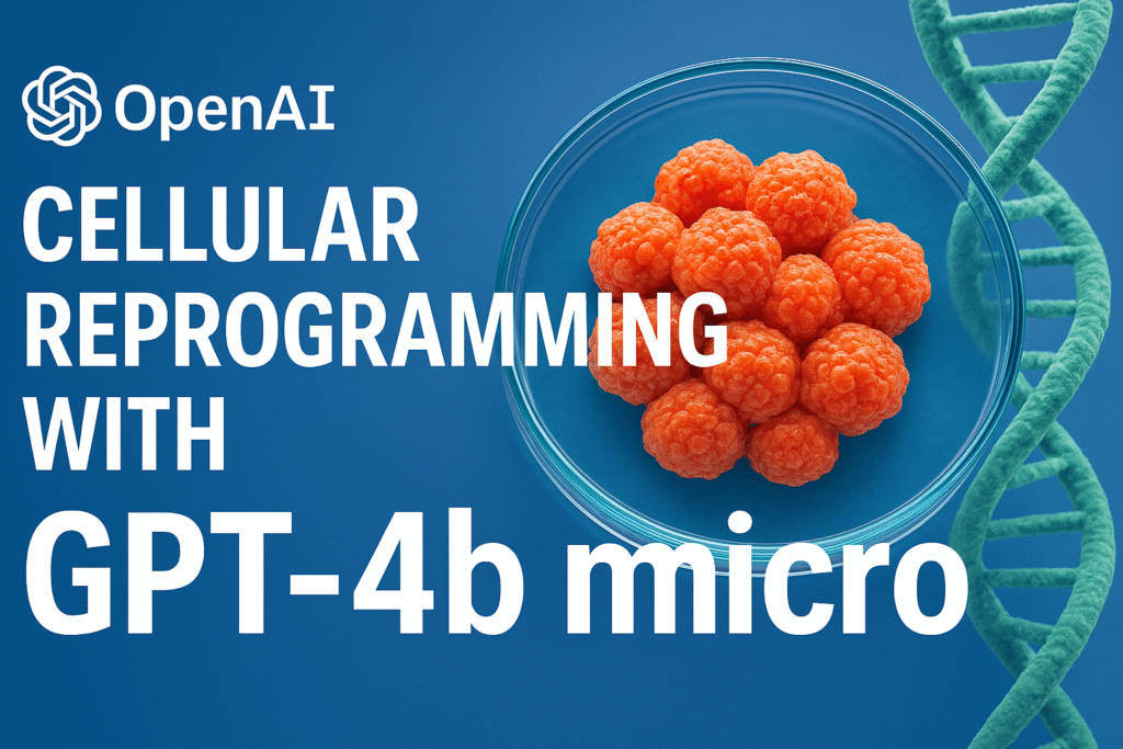 GPT進入再生醫療行業,GPT-4b micro 以快50倍速度重寫細胞! Copilot 20250825 144602 1024x683